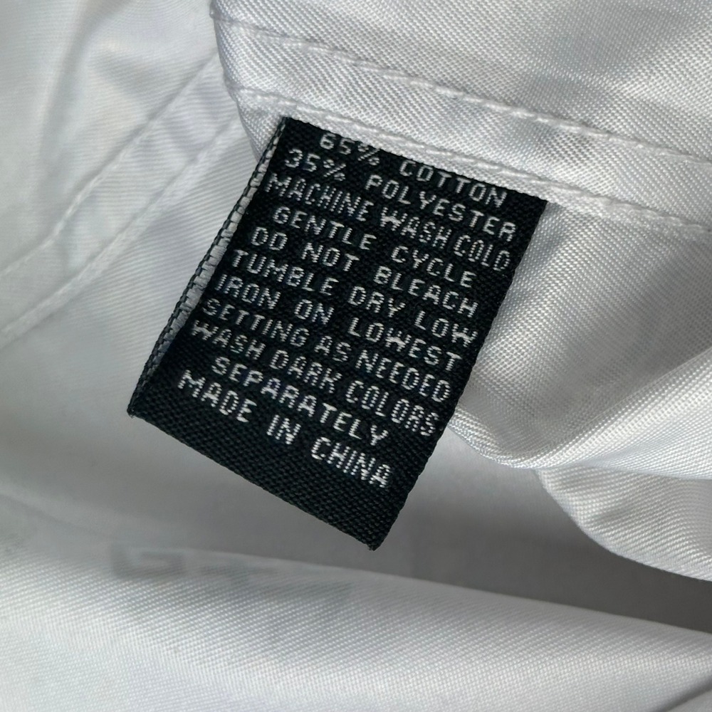 De-Niko Button‎ Up Mens L Regular White Metallic Silver Gold Dragon Phoenix Y2K - Picture 4 of 9